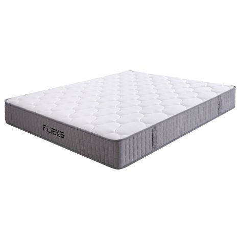 Matelas à ressorts 140x200 cm - 25 cm d'épaisseur - Fermeté H3 - Ressorts ensachés individuellement - Ergonomique - Blanc