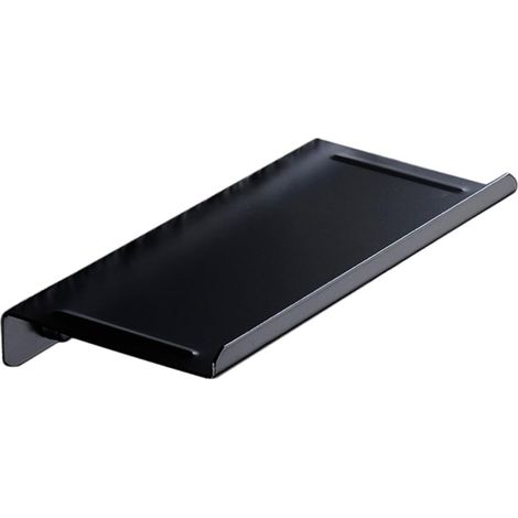 Plateau Étagère de Rangement en Acier Inoxydable Noir de Téléphone Élégante et Bords Lisses pour Salle de Bain pour Domicile et Club (1/5)