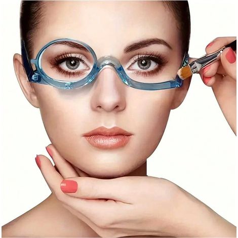 1 pièce Loupes à monture pivotante Lunettes de maquillage Lunettes pliantes Lunettes cosmétiques universelles +300 (1/4)