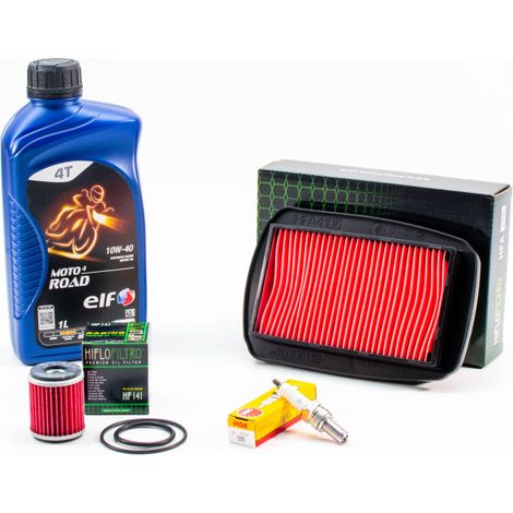 Kit Révision Filtres Bougies pour YAMAHA YZF-R125 de 2008 à 2013 - ELF MOTO 4 ROAD 10w40 1L