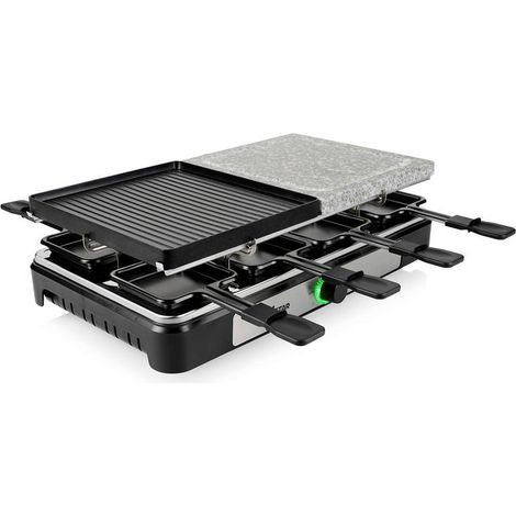 Tristar RA-2747 Raclette 8 vaschette, con barbecue in pietra Nero (1/5)