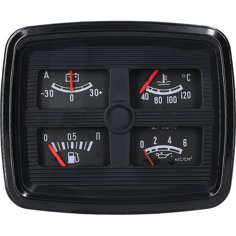 4-in-1-Kfz-Instrumentenset, multifunktionales Kfz-Kraftstoffmessgerät, Öldruckanzeige, Wassertemperaturanzeige, 12-V-Amperemeter