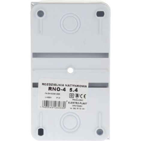 Quadro di distribuzione modulare 1x4 per montaggio superficiale RNO-4 IP30 (senza PE/N) 5.4