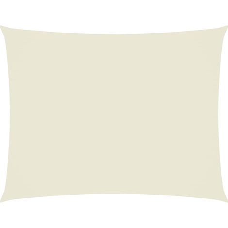 Vela Parasole Telo Ombra Parasole a Vela Oxford Rettangolare 3,5x5 m Crema (1/5)