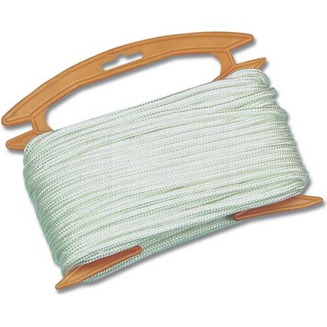 Treccia in poliestere colore bianco diametro 2 mm 50 metri nautica