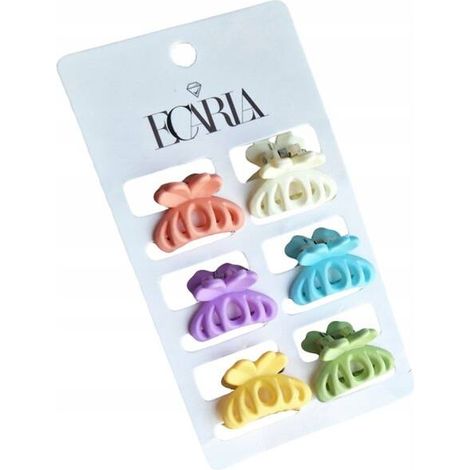 Ecarla Set kleiner Haarspangen SP200 2,5 x 2 cm 6 Stück (1/2)