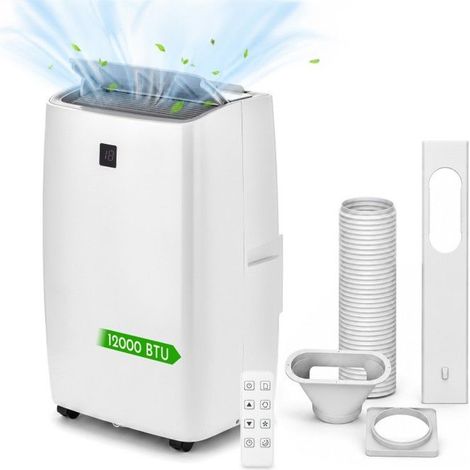 Climatiseur mobile - 12000 BTU - Télécommande - 4 en 1 (clim/vent/déhumi/auto) - Monobloc (1/5)