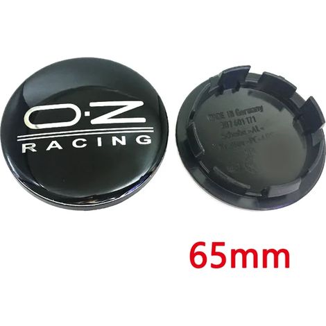 (65 mm Noir Argent) 4 enjoliveurs de roue de voiture 56 mm 60 mm 65 mm 68 mm Compatibles avec les jantes, logo Auto OZ, emblème, accessoires de style extérieur (1/5)