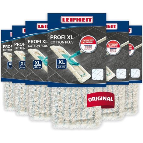 Leifheit 6er Set Wischbezug Profi XL cotton plus