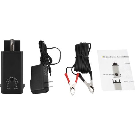 Rôtissoire BBQ Moteur Rotatif DC 3-12V Sortie Réglable Outil de Barbecue Prise US 110V
