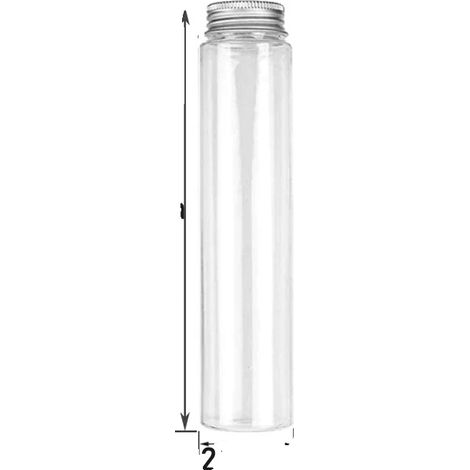 Reagenzglasflaschen, verschiedene Größen, vielseitig für Aufbewahrung und Dekoration, 50ml Silberdeckel, 10STK-a (1/2)