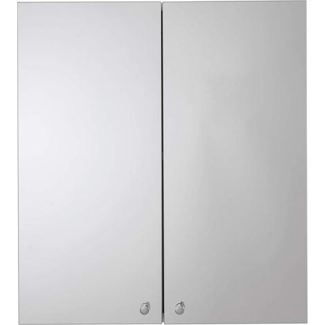 Croydex Double Door Bathroom Cabinet, White Steel, 50 x 45cm- Carra (1/5)