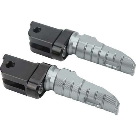Repose-pieds avant moto CNC en aluminium T6063 Gris - Kit 2 pièces compatible Benelli Leoncino 500 800 (1/5)