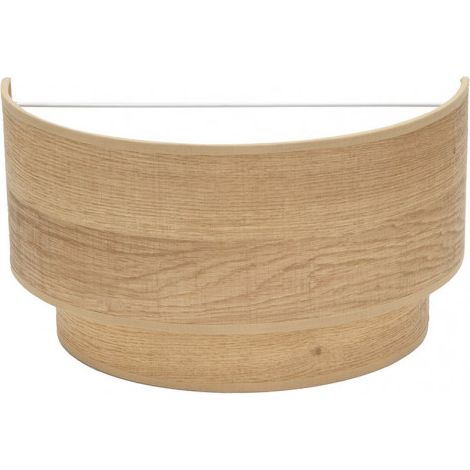 Applique con paralume in legno chiaro Modello doppio Smile 1lux x E27 FABRILAMP