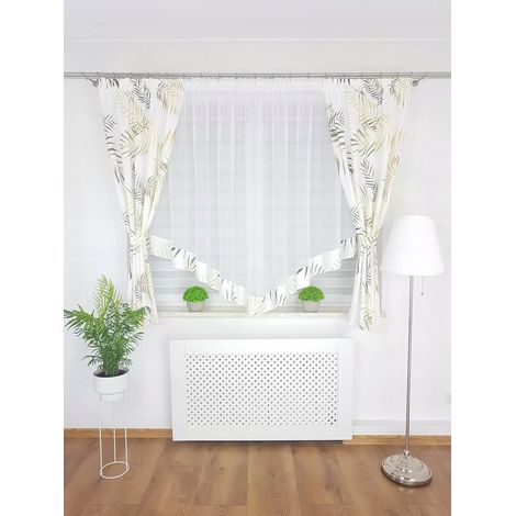 Rideau à motif de feuilles d'or tendance (1/5)