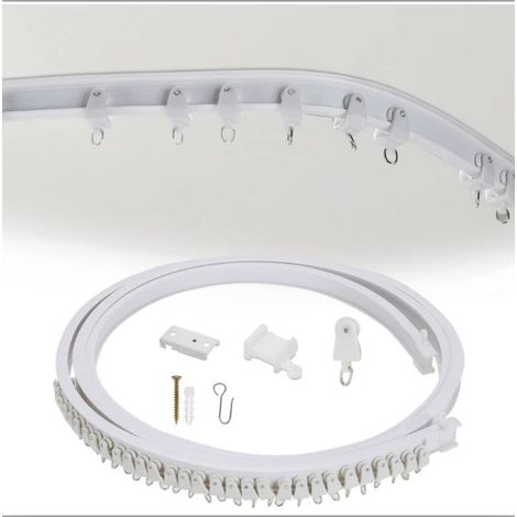 Führungsschiene für flexible Vorhänge, gerade oder gefaltet, Befestigung oben, 3 Meter (1/5)