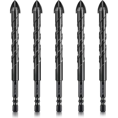 Fliesenbohrer 5tlg Glasbohrer Wolframkarbid Kreuz Keramik 12mm (1/5)