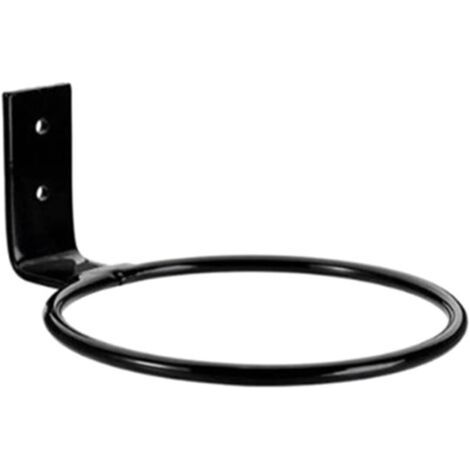 Support mural pour pot de fleurs en fer, diamètre 15 cm, non pliable, noir, adapté au balcon, au jardin ou à la maison, 1 pièce
