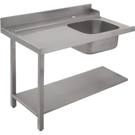 Table d'Entrée à Droite avec Évier à Gauche pour Lave-Vaisselles - Virtus