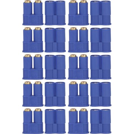 Lot de 10 connecteurs EC8 mâle femelle 8mm en laiton doré avec boîtier pour démarrage batterie (1/5)