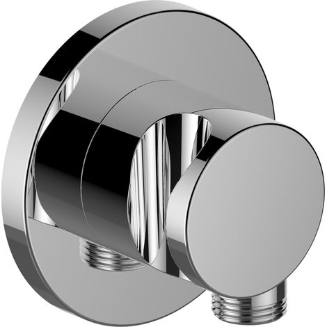 KEUCO Raccord de flexible avec support de douche, rosace ronde, (1/3)