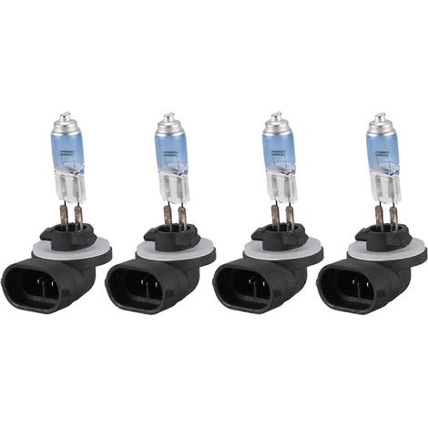 Lot de 4 ampoules halogènes super blanches 881 100W DC 12V pour phares antibrouillard de voiture (1/5)