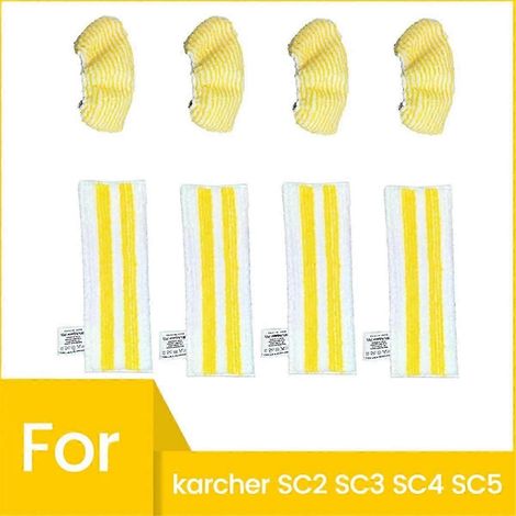 Lot de 8 lingettes de rechange en microfibre pour nettoyeur vapeur Karcher SC2, SC3, SC4 et SC5. (1/5)