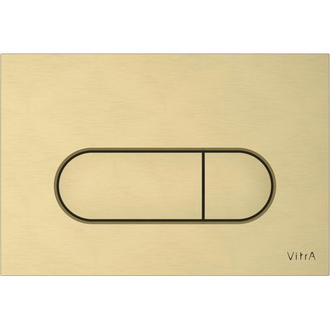 Vitra Loop Round Dual Flush Plate - Brushed Gold (1/5)