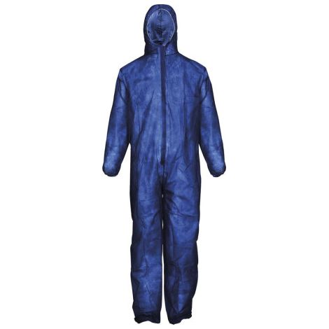 Combinaison de protection. PP. 50g/qm. bleu. Taille XL. (1/3)