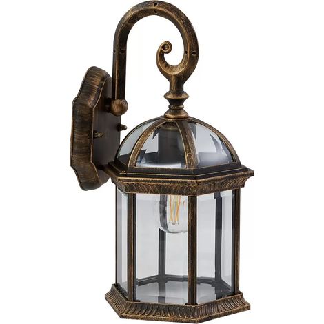 [NEUWERTIG] Lindby Außenwandleuchte Adelisa Gold Antik Alu Höhe 39cm Wandlampe Lampe Leuchte B-Ware