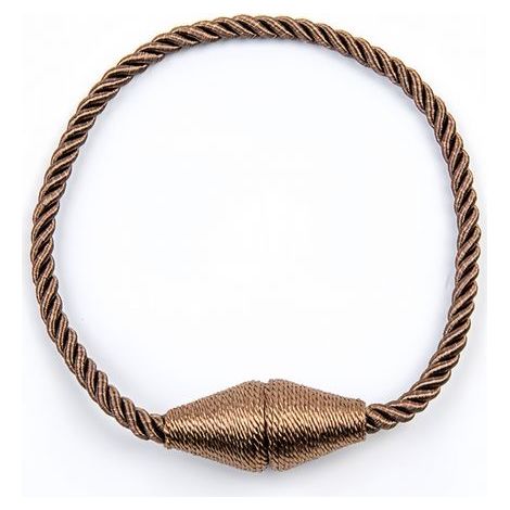 (Light Coffee) 2 Pack Handmade Woven Rope Magnetic Curtain Tiebacks Practical and Decorative for Home and Office (1/5)