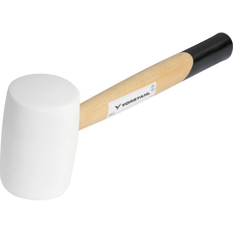 Marteau à paver en caoutchouc pour cubes, manche en bois blanc, 450g Vorstahl (1/4)