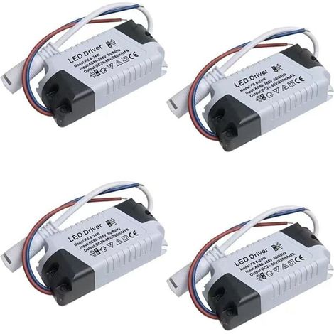 Alimentatore dimmerabile per driver LED da 8-24 W, confezione da 4, trasformatore impermeabile per illuminazione a LED (1/4)