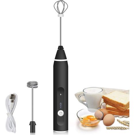Mousseur à lait électrique portable 1 en 1, rechargeable par USB (1/5)