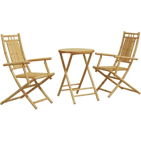 Maison Exclusive - Set da Bistrò 3 pz in Bambù
