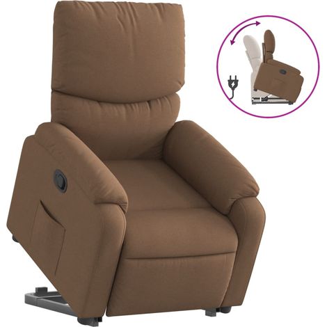 Maison Exclusive - Relaxsessel mit Aufstehhilfe Braun Stoff
