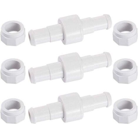 D20 Lot de 3 Raccords Rotatifs pour Tuyau D'arrosage avec 6 Embouts D15 Compatibles avec Zodiac Polaris 180 280 380 Robot Nettoyeur Piscine