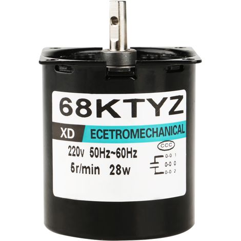 AC220V 28W Miniature Permanent Magnet Synchronous Motor CW/CCW(5rpm)