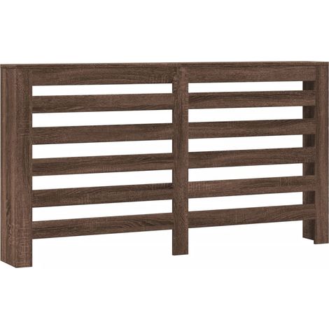 Cache-radiateur chêne marron 149x20x82 cm bois d'ingénierie