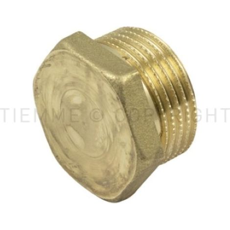 Tappo maschio ottone filettato uni iso 228 1 pollice tiemme 1500077