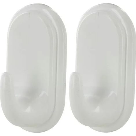Ovaler Deko-Klebehaken, H.46mm, l.26mm, 2 Stück.