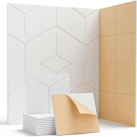 Lot de 12 panneaux muraux insonorisés, 12 x 10 x 0,4 pouces (1/5)