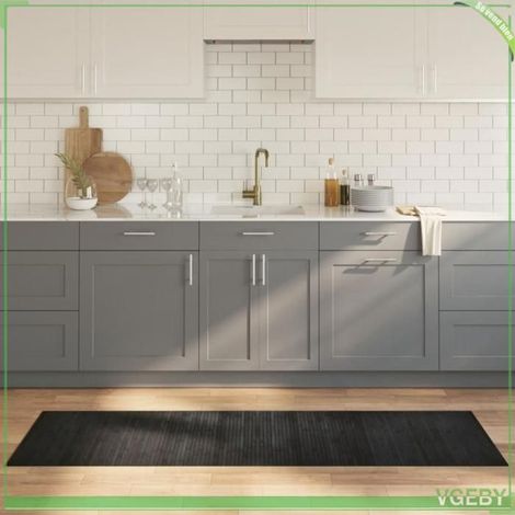 Tapis rectangulaire - FAFEISY - 376718 - Bambou - Gris - 60x200 cm (1/5)