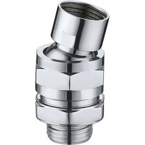 Pommeau de douche pluie rotule réglable pommeau de douche pommeau de douche en laiton aérateur de douche raccord pour pommeau de douche raccord de douche G 1/2 chrome poli (1/4)