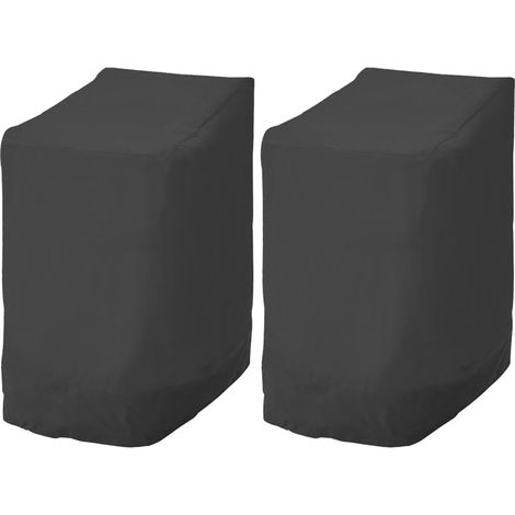 Housse Chaise Jardin pour 6 Chaises 114 x 85 x 65 cm Ultra Résistante à l'hiver Anti-UV en Tissu Oxford 420 Polyuréthane Imperméable Housse de Chaise de Jardin Empilable (2 pièce) (1/5)