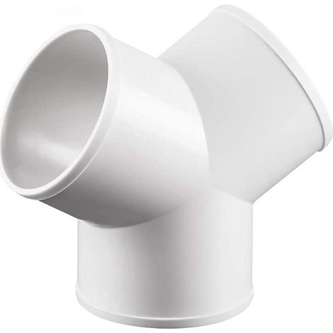 Té en Y rond de 100 mm pour conduits et raccords de ventilation (convient aux ventilateurs d'extraction) (1/4)