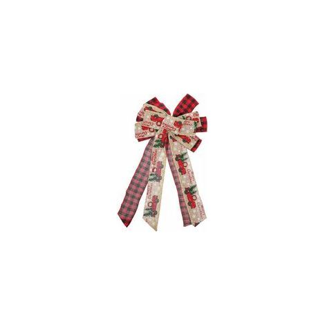 1Pc De Noël Arc Porte Suspendus Décor Cheminée Décor De Noël Décor Arbre De Noël Topper Porte Suspendus Bowknot Tissu De Noël Arcs Arbre De Noël Ornement Ferme De Noël Décor (1/5)