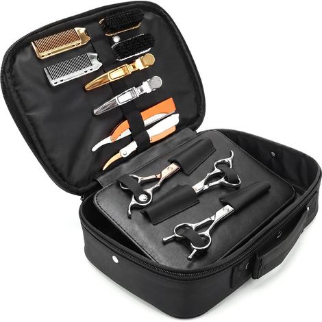 Étui pour Tondeuse à Cheveux Sac D'outils de Coiffure Sac Rangement Outils Coiffure Housse de Transport pour Tondeuse à Barbe (Noir) (1/5)