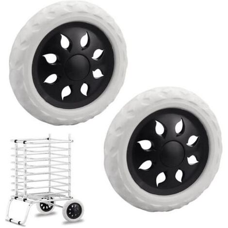Lntyq 4Pièces Roulettes de Rechange pour Chariot de Courses Roue pour Chariot de Courses en EVA Chariot de Courses 6,3 Pouces Roues de Chariot de Magasinage pour Poussette, Chariots à Bagages (1/5)