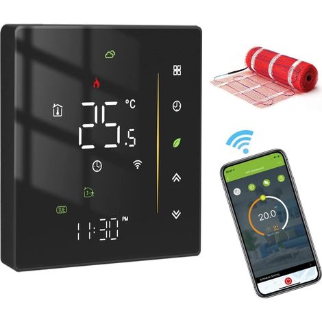 WiFi Smart Thermostat Programmable Temperature Controller for Electric Heating, Tuya/Smart Life Remote Control, Alexa Google Home Voice Control, Save Energy and Costs, 2.4GHz WiFi Only-Electric Heatin (1/5)